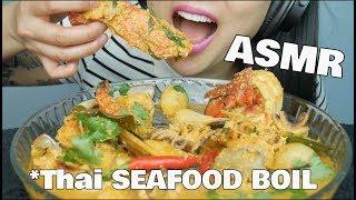 ASMR *SPICY Thai SEAFOOD BOIL EATING SOUNDS  SAS-ASMR