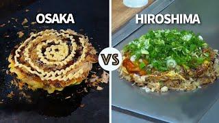 Osaka vs Hiroshima Okonomiyaki  Which one is better?  ONLY in JAPAN