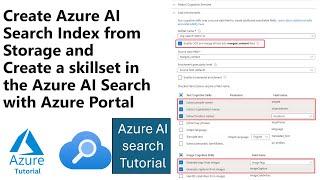 Set Up Azure Ai Search Index & Skillset With Azure Portal Using Image Document & Pdf Data