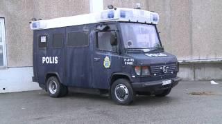 Polisens trasiga kravallfordon i Malmö