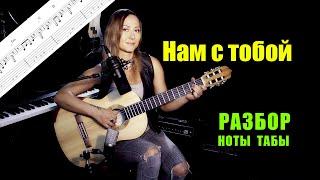 Нам с тобой - В. Цой  Разбор на гитаре