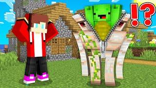 What is inside Mikey Golem in Minecraft Maizen Challenge Security Base JJ and Mikey