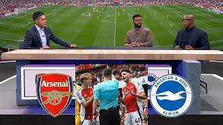 Arsenal vs Brighton 1-1 Ian Wright Reacts Angry To Declan Rices Red Card Postmatch Analysis