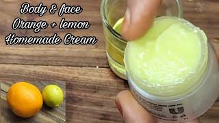 Orange and Lemon skin whitening cream at home  skin whitening Anti-aging cream