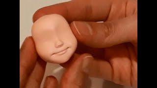 How to make a fondant face tutorial - easy  Kako napraviti glavu i lice od fondana