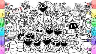 Poppy Playtime Chpter 3 Coloring Pages  How to Color ALL Bosses and MONSTERS from All Chapters