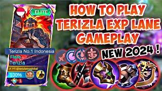 HOW TO PLAY TERIZLA THE SICKEST TERIZLA BUILD & EMBLEM 2024   TERIZLA EXP LANE GAMEPLAY