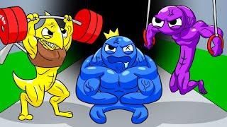 RAINBOW FRIENDS But They WORKOUT? Cartoon Animation