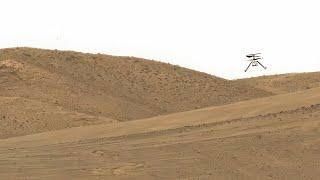 Ingenuitys 47 flight in action Multiple Mars videos show Helicopter from different perspectives