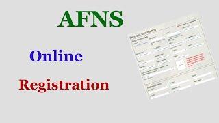 AFNS Test Online Registration 2024  AFNS Online Registration