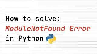 How to solve ModuleNotFoundError in Python pip command not found