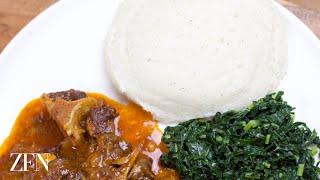 How to cook Sadza in 15 minutes  Served with oxtail stew and covo veggies  Zim Food Network