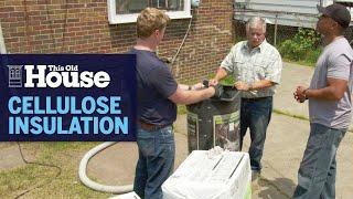 How to Blow in Cellulose Insulation  This Old House