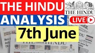 7th June 2023  The Hindu Newspaper Analysis  Live Current Affairs for UPSC IAS by Sahil Saini