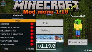 Mod Menu 1.19  Hack client for Minecraft pe 1.19  Minecraft bedrock edition