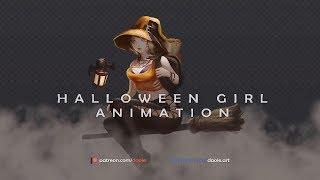 Halloween girl 2017 animation spine