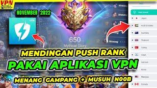 CARA PUSH RANK GAMPANG PAKAI APLIKASI VPN UNTUK MOBILE LEGEND MUSUH NOOB SEASON 26 TERBAIK