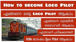 How to become Loco Pilot in India  malayalam RRB Career opportunity RRB JOBSRRB ALP Exam