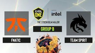 Dota2 - Fnatic vs. Team Spirit - Game 2 - Group B - ESL One Stockholm 2022