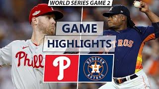 Philadelphia Phillies vs. Houston Astros Highlights  World Series Game 2