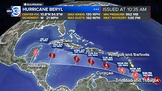 Beryl becomes earliest ever Cat 4 storm