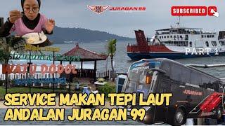 PART 2 SERVICE MAKAN DI TEPI LAUT & PENGALAMAN NYEBERANG SELAT BALI BIS JURAGAN 99 DENPASAR MALANG