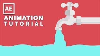 After Effects Tutorial - Motion Graphics Water Tap Animation  Easy Way