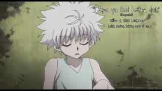 I hope you feel better dork Killua x Sick listener sick caring taking care of you