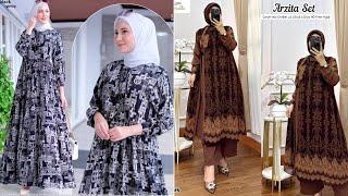 SPESIAL MODEL BAJU GAMIS SET HIJAB & SETCEL HARI RAYA LEBARAN IDUL FITRI 2024 DAN PESTA TANAH ABANG