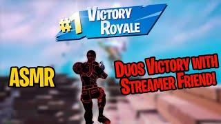 ASMR Gaming Fortnite Duos Win with TTV Friend I carried him -  Soft Speaking