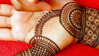 Very beautiful full hand bridal mehndi designSimple dulhan mehndiMehandi new front and back hand