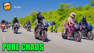 WORLDS FASTEST SUPERBIKES TAKEOVER THE HIGHWAY   M1000rr Ninja H2 R1 ZX10 RSV4 Panigale V4R