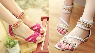 Ladies Summer Flat Sandals 2018   Fashion Ladies Or Girls Summer Flat