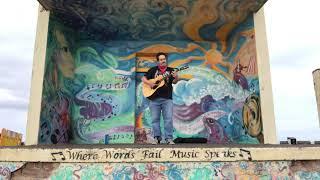 Busking at Ayr Beach Bandstand