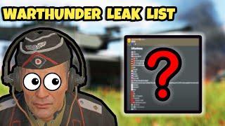 Warthunder Leak List True