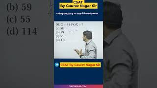Reasoning का इतना आसान सवाल  Reasoning  SSC exam Reasoning trick  Gaurav Nagar Sir   viral
