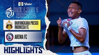Highlights - Bhayangkara Presisi Indonesia FC VS Arema FC  BRI Liga 1 20232024