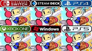 Super Bomberman R  Switch vs Steam Deck vs PS4 vs Xbox One vs PC vs PS5  Comparison Side by Side