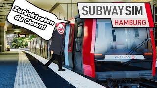 Zurücktreten du Clown U3-Rückfahrt nimmt skurrile Wendung  Subway Sim Hamburg #2