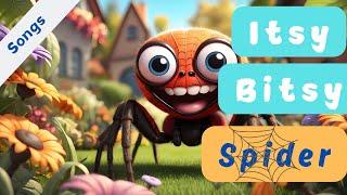 Itsy Bitsy Spider Song ️ 3D Animated Nursery Rhyme for Kids  KiddieTunes Animation