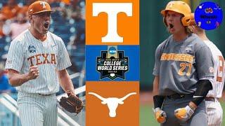 #3 Tennessee vs #2 Texas  College World Series Elimination Game  2021 College Baseball Highlights