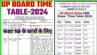 UP Board Exam Time Table 2024 Released by UPMSP UP Board Datesheet 2024 Exam Date 2024.10th 12th