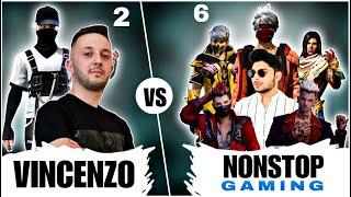 2 vs 6  VINCENZO & VINKAKU vs NONSTOP Gaming And Others Clash Squad Custom Room GARENA FREE FIRE