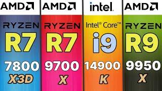 R9 9950X VS 7900x3d vs 7800x3d VS R7 9700X VS i9 14900K VS R9 7950X RYZEN 9000 series ZEN 5