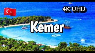 TURKEY - Kemer 2023. 4K Drone Footage. City  Sights  People. Relaxing Music