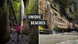 Visiting UNIQUE Beaches on Vancouver Island Sombrio Beach Mystic Beach & Botanical Beach
