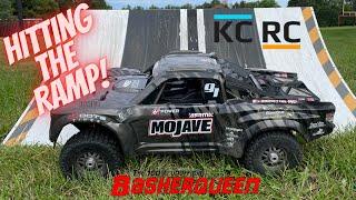 Arrma Mojave EXB Hitting the KC RC Ramp Full BasherQueen Upgrade