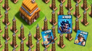 100 Ice Wizard Miner Electro Wizard Attack Full Hidden Tesla Base