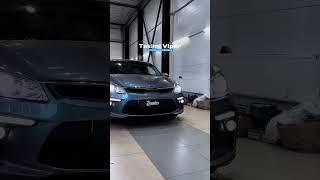 Заменили штатные линзы Kia Rio на Bi-Led модули Takimi TriLed Viper   #авто #detailing #car