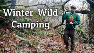 Winter Wild Camping with NO Tent  Campfire Cooking with Foraged Truffles